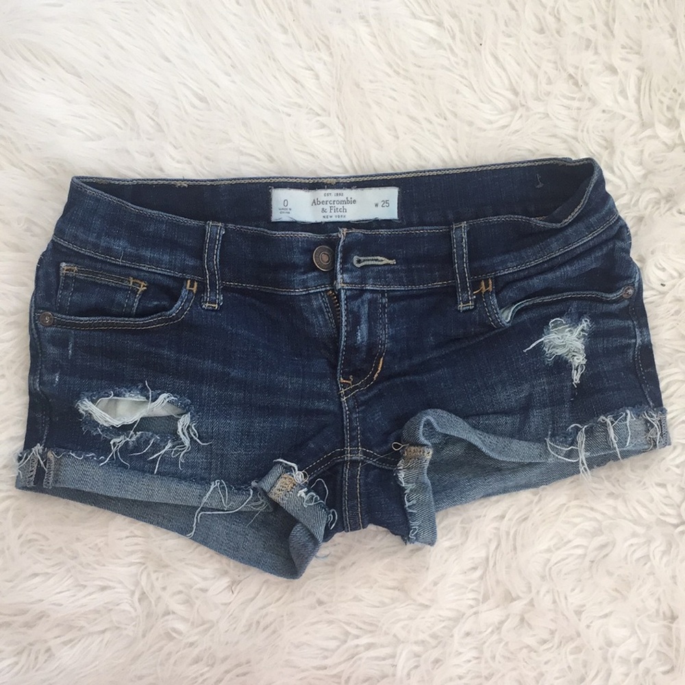 Abercrombie & Fitch Distressed Denim Shorts